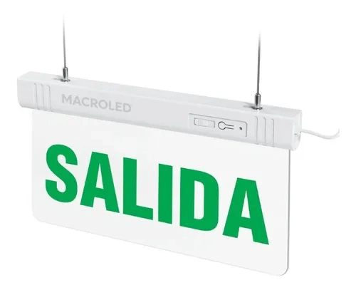 Cartel Señalizador De Salida De Led 3 Hs Autonomía