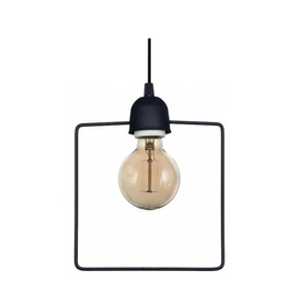 Colgante Geo Cuadrado Deco 2 Luces Base Lineal E27 Led Blanco