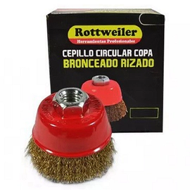 CEPILLO COPA BRONCEADO RIZADO 75MM ROTTWEILER EVOL5101