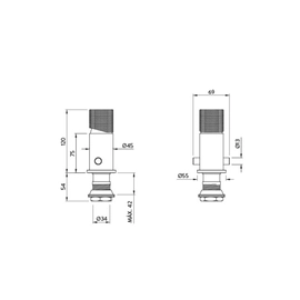 Griferia Peirano bidet monoc fabric cromo 70-200C