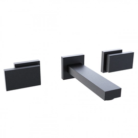 Griferia Lavatorio pared Hidromet Block Plane 34090 negro