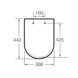 Tapa de inodoro Roca Inspira Round caida amortiguada bca