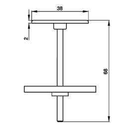 Cubre agujero FV 32 mm complemento bidet/lavatorio 0254.02-CR