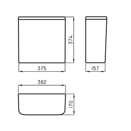 Depósito Ferrum veneto touchless 6 litros blanco VNT-DP-010-BL