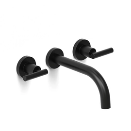 Griferia Lavatorio De Pared Nivus Black Hidromet 11490NEGR
