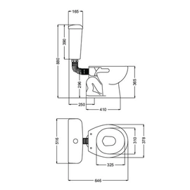 Deposito De Colgar Ferrum Andina Descarga Dual DWPXF AND-DP-010-BL