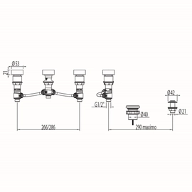 Griferia bidet Hidromet Texture cromo 9807CRCR
