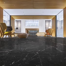 Porcelanato Marazzi 75x150 allmarble elegant black lux rectificado 1º