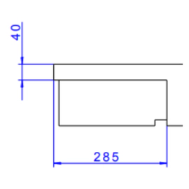 Bacha Deca Slim Rectangular semiencastre bca 42x42x15,5 L800.17
