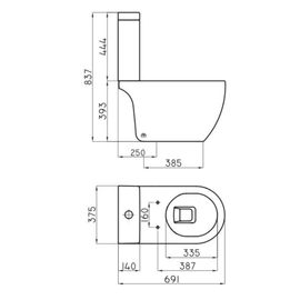 Inodoro largo Ferrum fontana 4.5lts FON-IN-250-BL