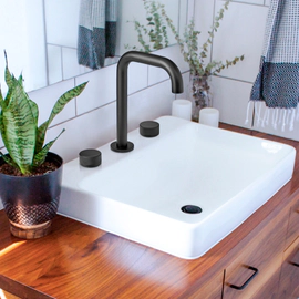 Griferia de Lavatorio Peirano Fabric Black 60-100N