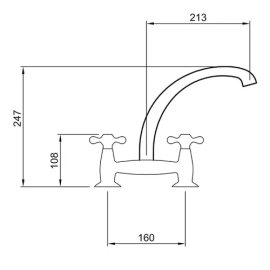 Griferia de Cocina Peirano Mesada Ares Cromo 914/cr