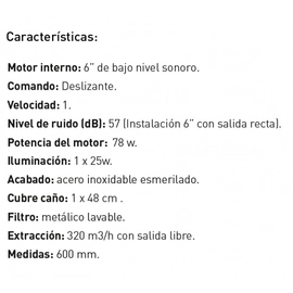 CAMPANA TST ATUEL 60 CM 290-60