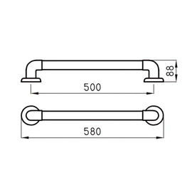 Barral recto Ferrum 50cm traful ESP-BR-014-RO