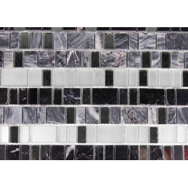 ARREN MALLA 30X30 Mix de marmol Modelo Lumina 1215 tonos Gris Negro Bianco