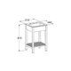 Mueble Ferrum Symi marron X5DRP s/mesada ARM-MB-003-MO