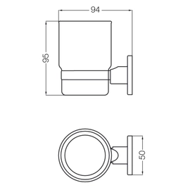 Porta cepillos FV arizona cromo 0169/B1-CR