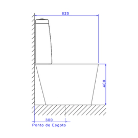 Inodoro largo Deca Link negro mate P.230.94