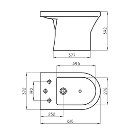 Bidet Ferrum varese 3AG blanco VSE-BI-301-BL