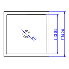 Bacha Deca Slim Rectangular semiencastre bca 42x42x15,5 L800.17