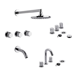 Griferia baño completa Fv California Lavatorio Ducha Bidet