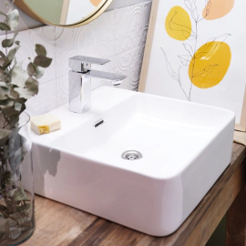 Bacha De Apoyar Peirano Cuadrada 420X420X125 BCH04/1