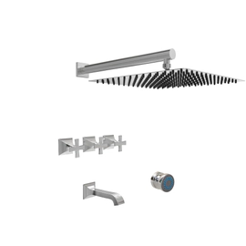 Griferia de ducha Hidromet 3 V c/escocesa New Castle cruz 51040CRCR