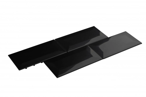 Malla Indra Acero Inox 38X15.5 SUBWAY BISEL NEGRA BRILLANTE