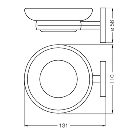 Jabonera FV grand hotel vidrio 0700.10/37-CR