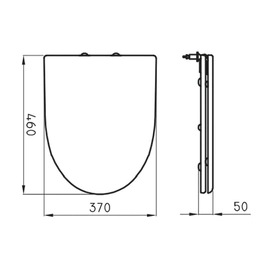 Tapa de inodro Ferrum marina asiento negro MAR-TP-012-NE