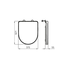Tapa Ferrum fontana asiento de inodoro FON-TP-001-BL