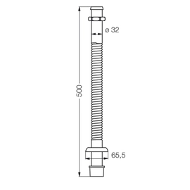 Descarga de lavatorio FV 32 mm flexible 0239.02-CR