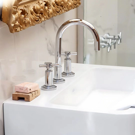 Bacha de baño Ferrum trento 3AG blanco TRE-MS-301-BL