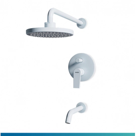 Combo Grifería Vasser Zafiro Monocomando Blanco