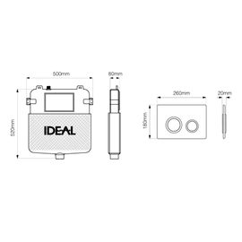 Deposito Ideal Suma de Embutir c/Descarga Dual (sin tecla) 81000