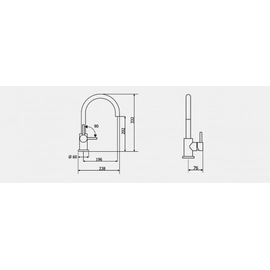 Griferia de cocina Hidromet Discovery pico curvo White 905