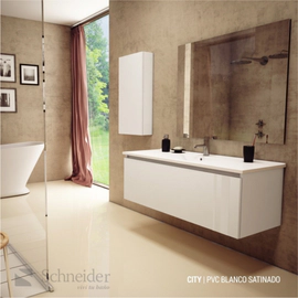 Mueble Schneider City colgar Pvc Laq 100cm bco sin mesada