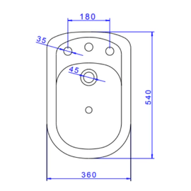 Bidet Deca Vogue Plus 3 aguj BA.5.17