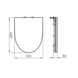 Tapa de inodoro Ferrum marina asiento blanca MAR-TP-015-BL