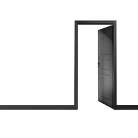 Contramarco Epsilon Soft 70 x 15 x 2,44 Negro Mate Atrim 3006E