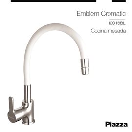 Grifería de Cocina Gourmet Piazza Emblem Blanca