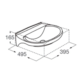 Bacha de lavatorio Ferrum traful blanca TRA-PD-007-BL