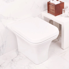 Inodoro corto Ferrum milena sin tapa blanco MIL-IN-002-BL
