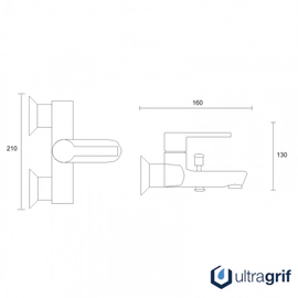 Ultragrif ducha exterior monocomando ARGOS