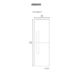Armario Schneider 40 x138x31 blanco text AR40AQ