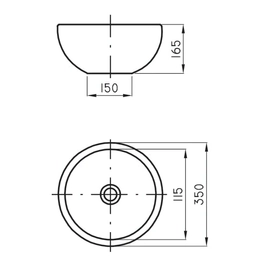 Bacha de lavatorio Ferrum persis blanca PRS-BH-022-BL