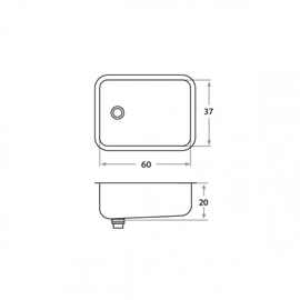 Bacha de cocina Mi Pileta bajo mesada simple 410