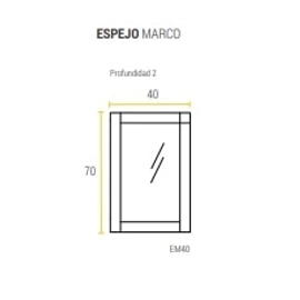 Espejo de baño Schneider Terra 40 Wengue E40TW