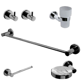 Accesorios de baño Hidromet Dynamic 6 pzas cromo 08582CRCR