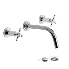 Grifería de lavatorio FV temple cromo de pared 0203/87-CR